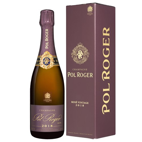 Send Pol Roger Vintage Rose 2018 75cl Champagne Gift Online